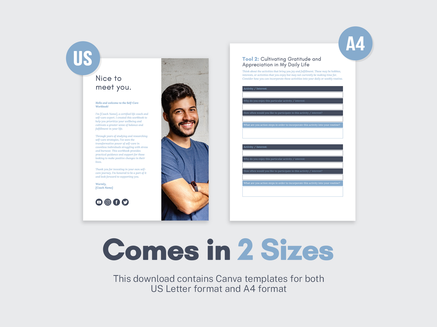 Self-Care Workbook (Denim)