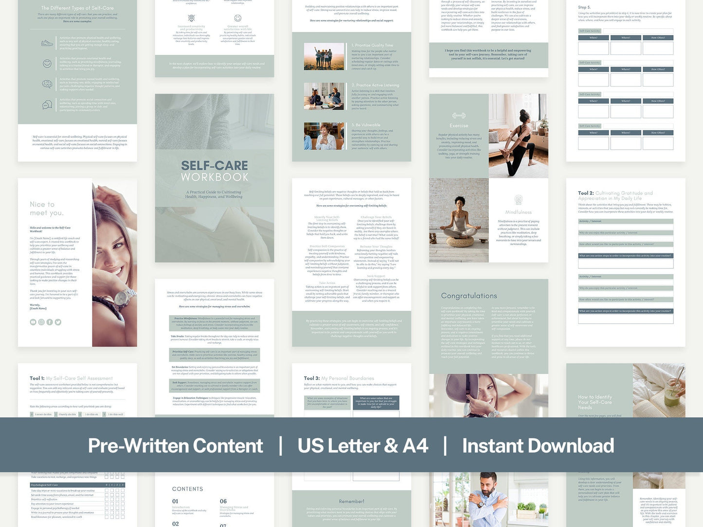 Self-Care Workbook (Duck Egg)