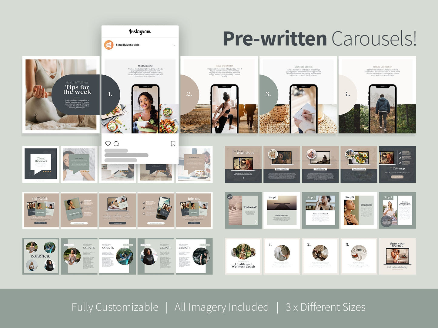 730+ Health and Wellness Instagram Post Templates