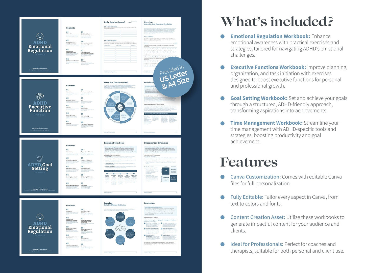 ADHD Workbook Bundle